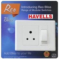 havells reo bliss modular switches price list